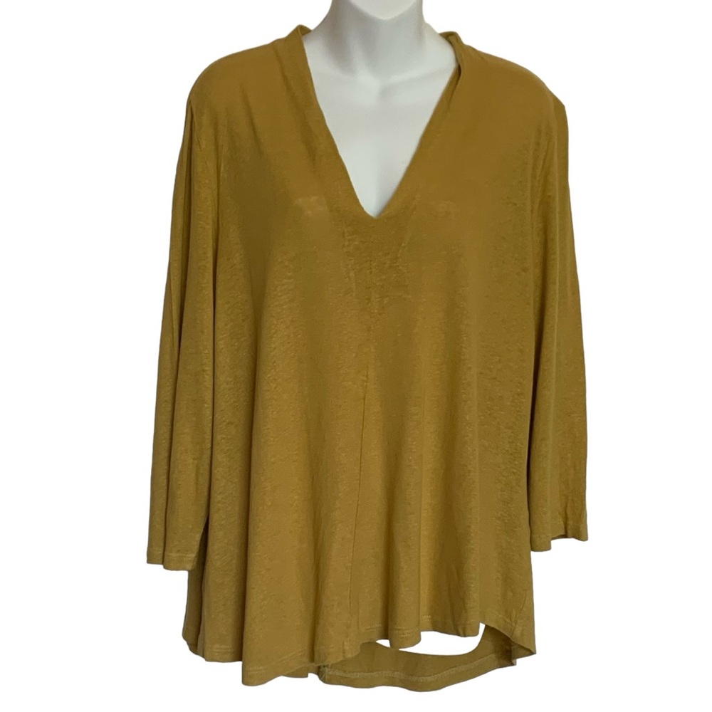 Alembika Linen Blend Lagenlook Top Size 6